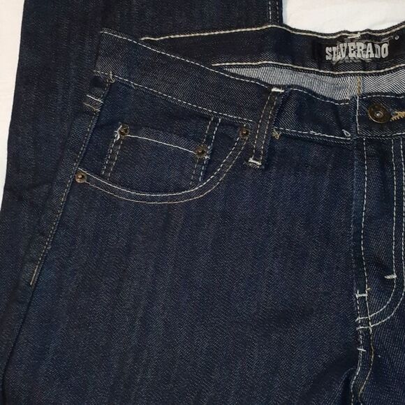 Mens Silverado Straight Leg‎ Plain Pocket Jeans 32 - Picture 2 of 9